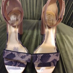 Ted Baker snake skin ankle wrap Ted Baker heels.